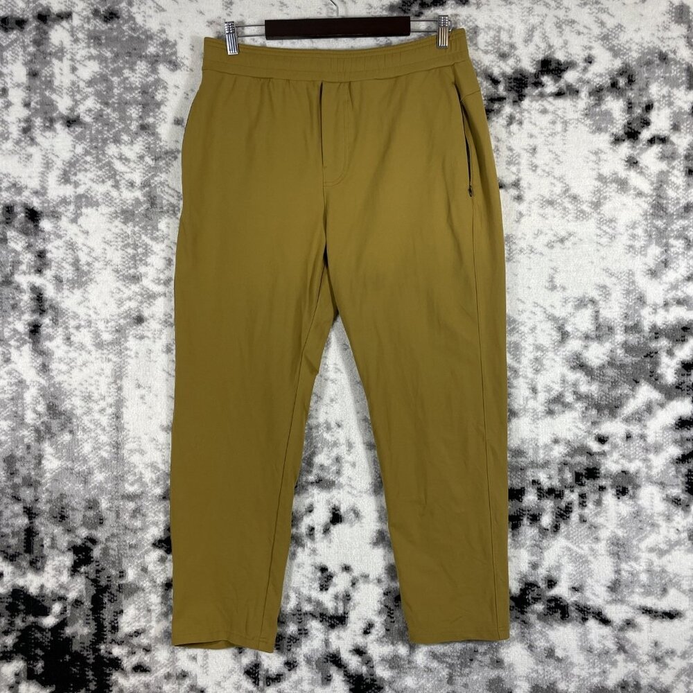 Public Rec Daymaker Pants‎ Mens Size 34x28 Khaki Pull On Drawstring Zip Pocket
